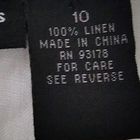 GRACE ELEMENTS 100%LINEN SZ 10 - Picture 2 of 3